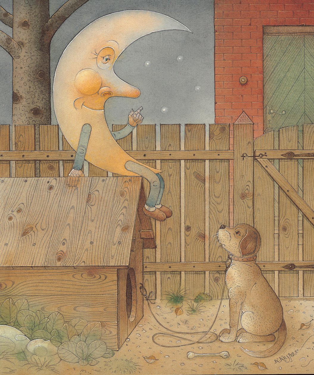 Moon, 2005 (wc på papir) av Kestutis Kasparavicius