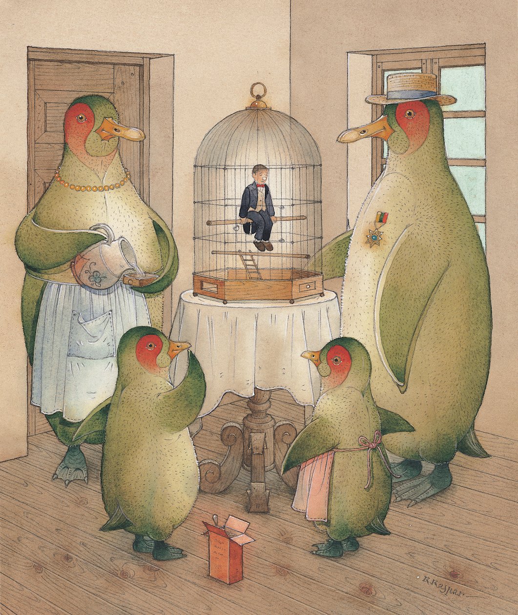 Songman, 2003 (wc på papir) av Kestutis Kasparavicius