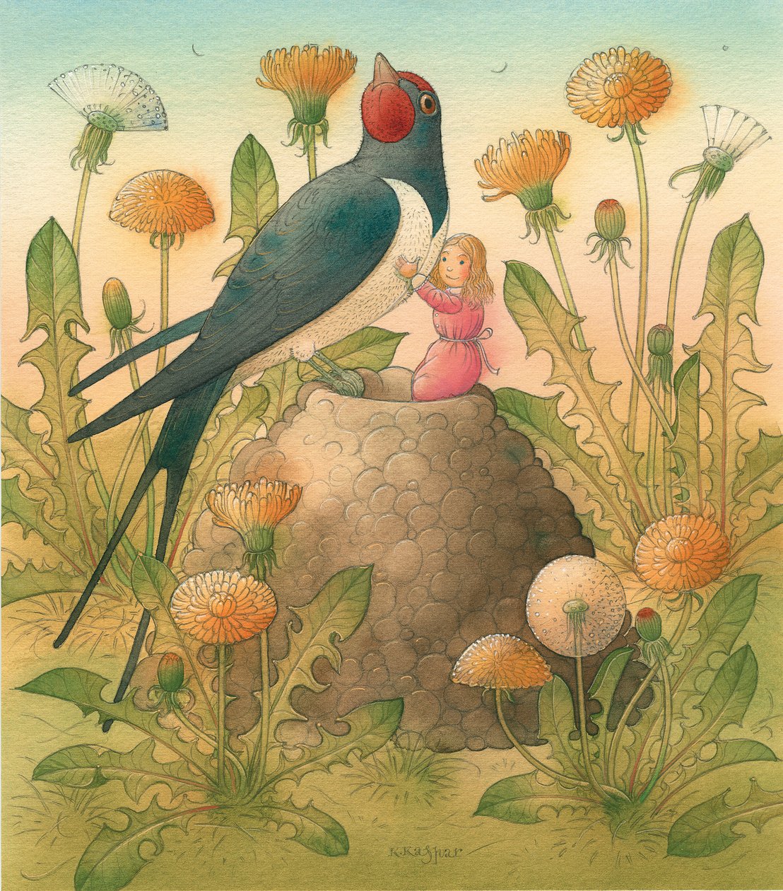 Thumbelina 12, 2005 (wc på papir) av Kestutis Kasparavicius