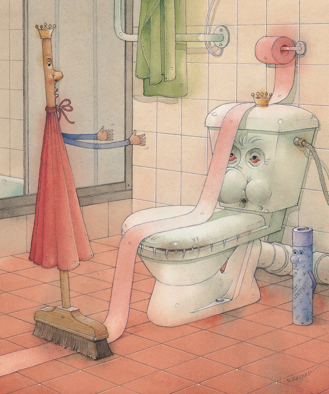 WCStory, 2003 (wc på papir) av Kestutis Kasparavicius