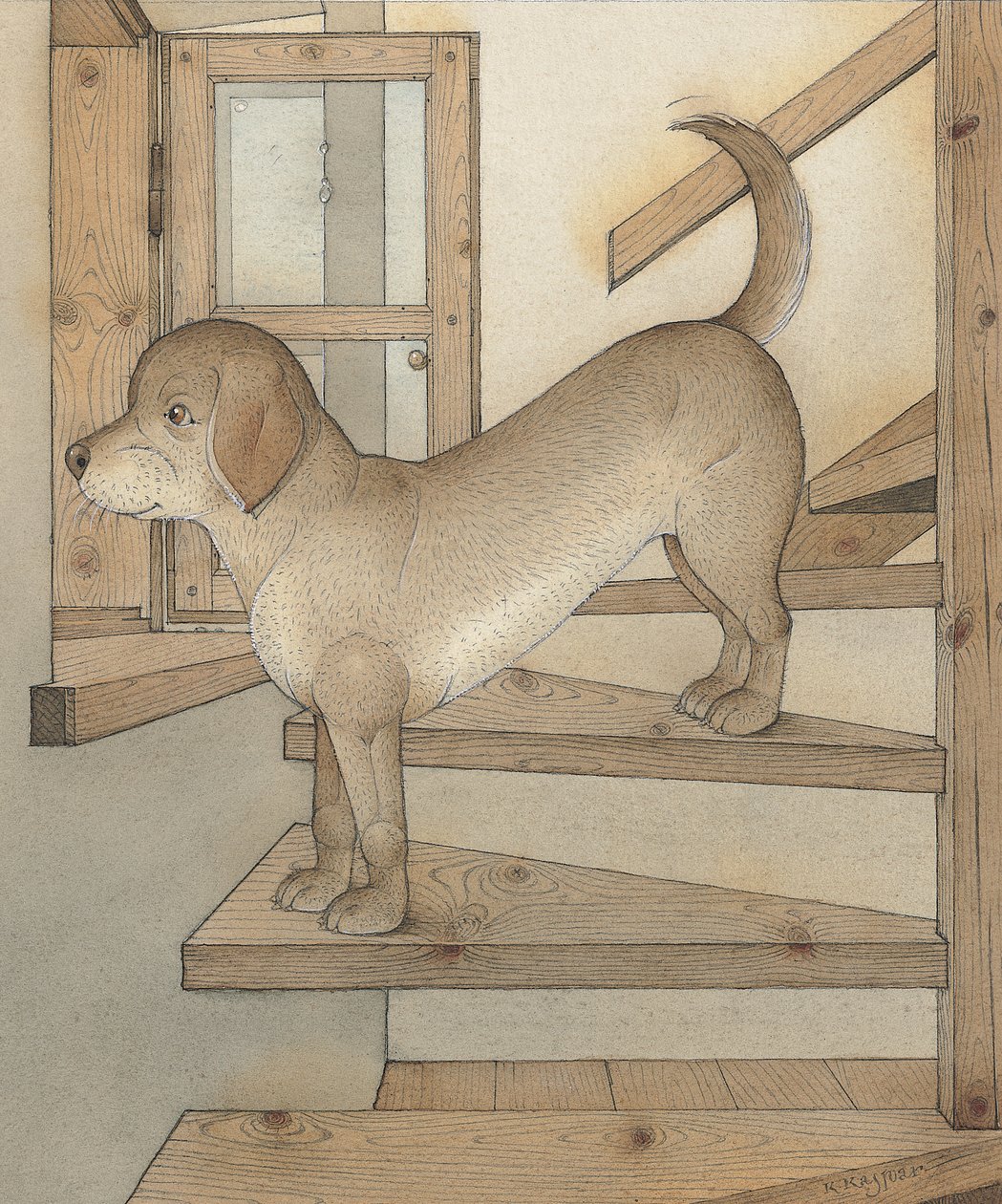 Watchdog, 2003 (wc på papir) av Kestutis Kasparavicius