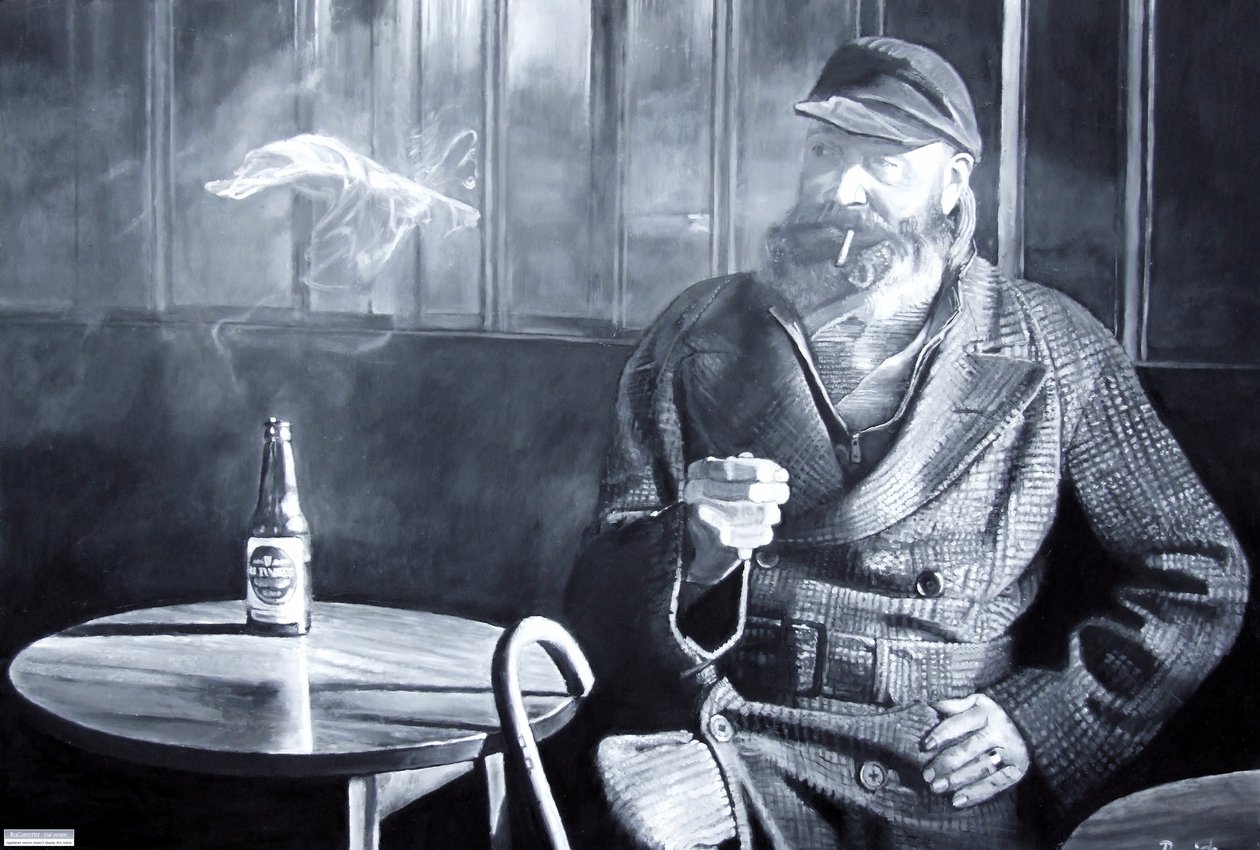 Captain Birdseye, 2008 (oljer) av Kevin Guild of Railway Artist Parrish