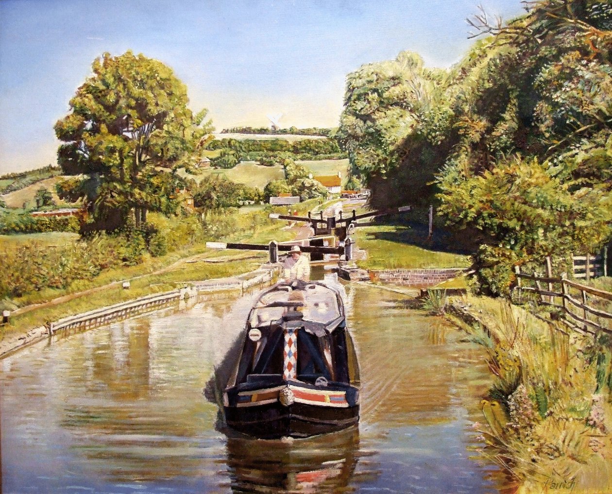 Napton Top Lock, 2008 av Kevin Guild of Railway Artist Parrish