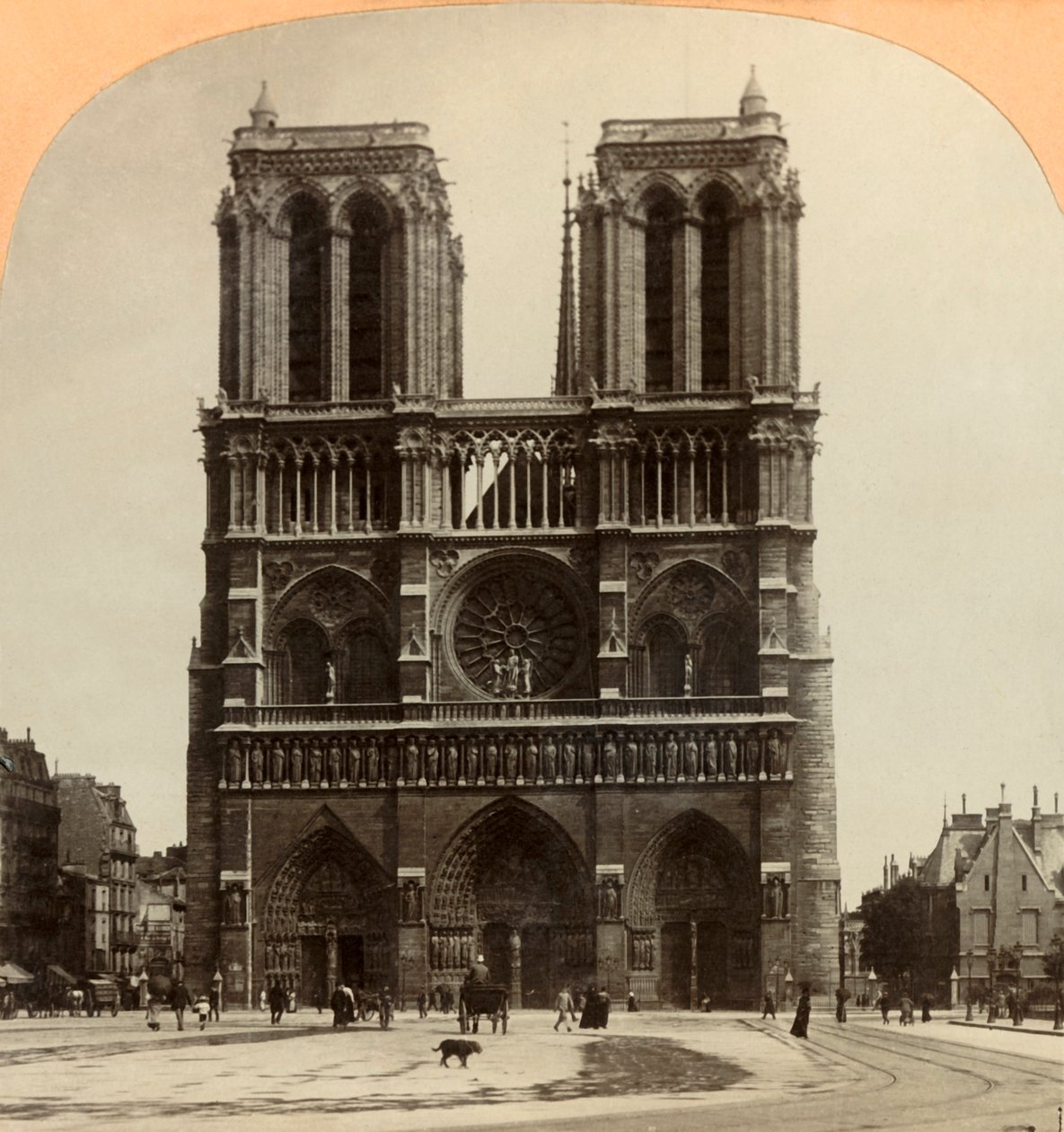 Notre Dame, Paris, Frankrike, 1897. av Keystone View Company