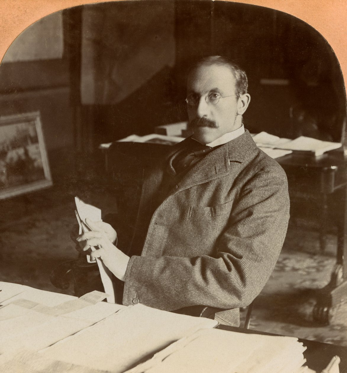 Sir Alfred Milner , britisk statsmann, 1900. av Keystone View Company