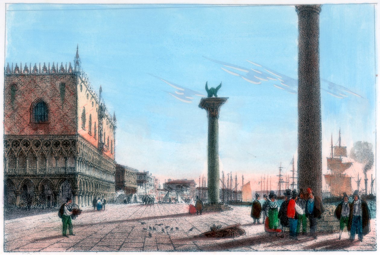 Markusplassen, Venezia, Italia, 1800-tallet. av Kirchmayr