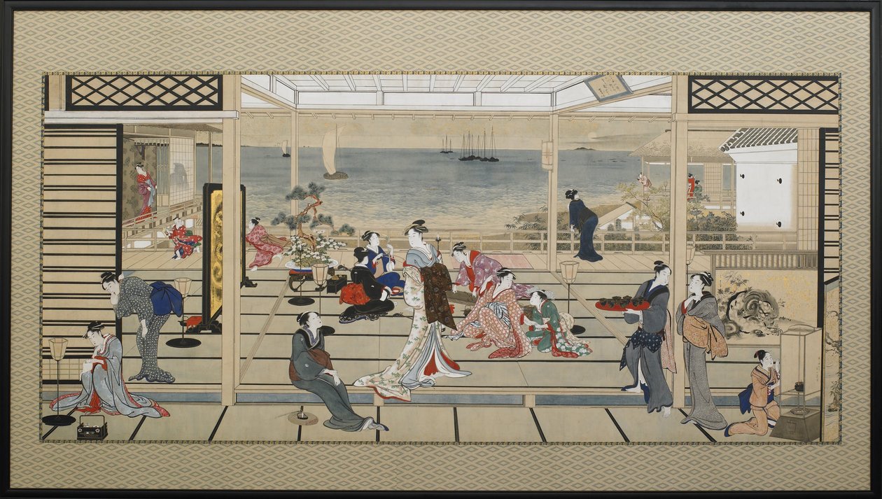 Moonlight Revelry på Dozo Sagami av Kitagawa Utamaro