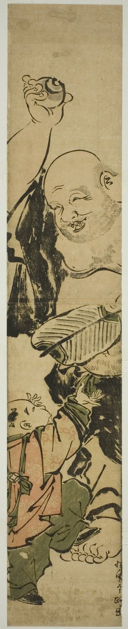 Ung gutt som ber Hotei av Kitao Shigemasa