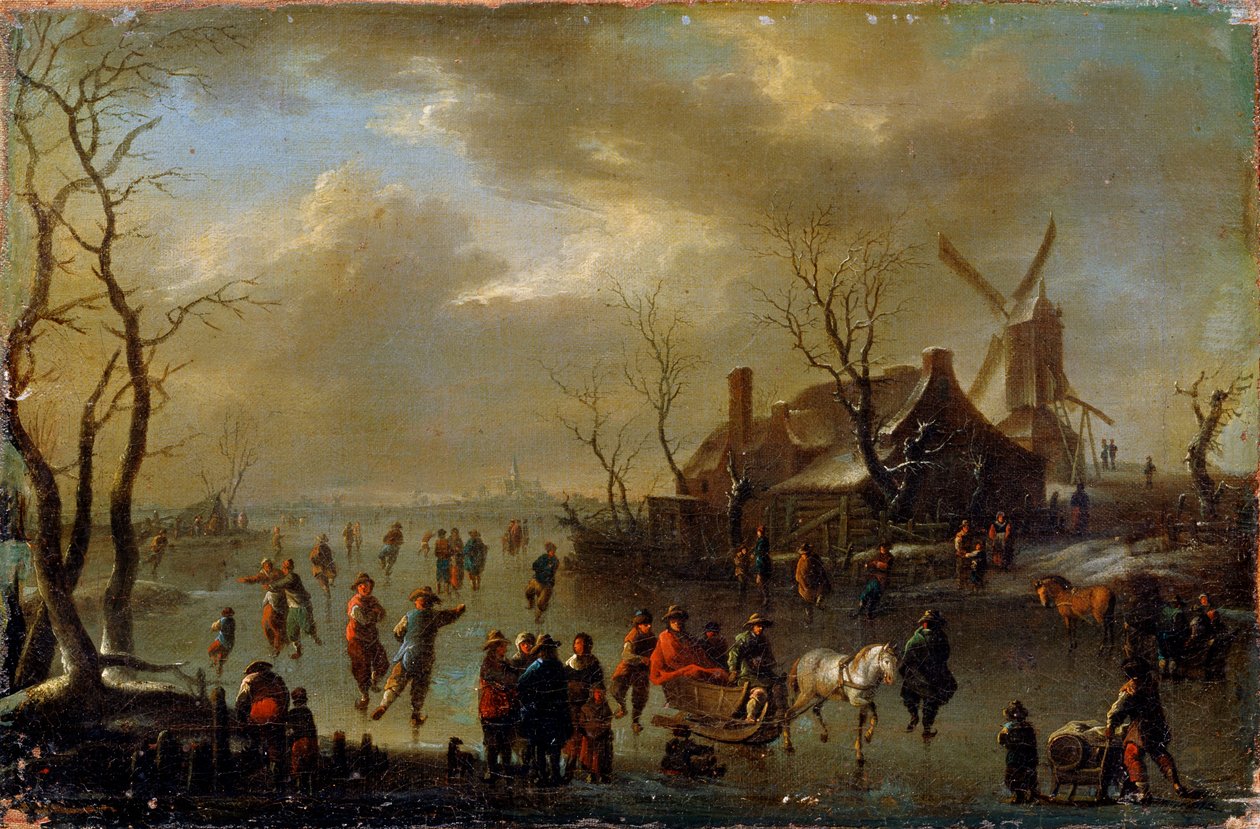 Vinterlandskap, 1600-tallet av Klaes Molenaer