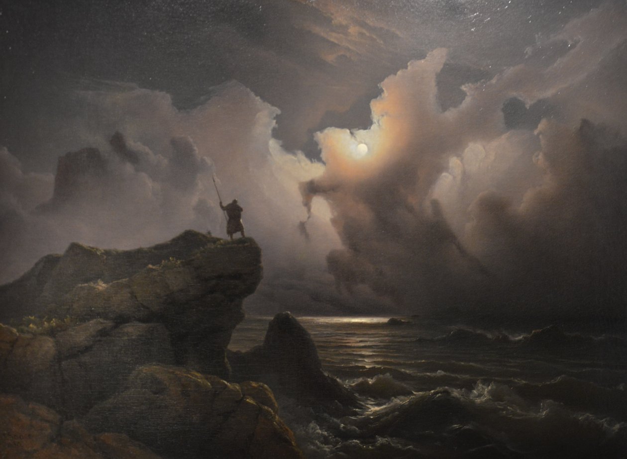 Fantasibilde fra den norske sagatid av Knud Baade