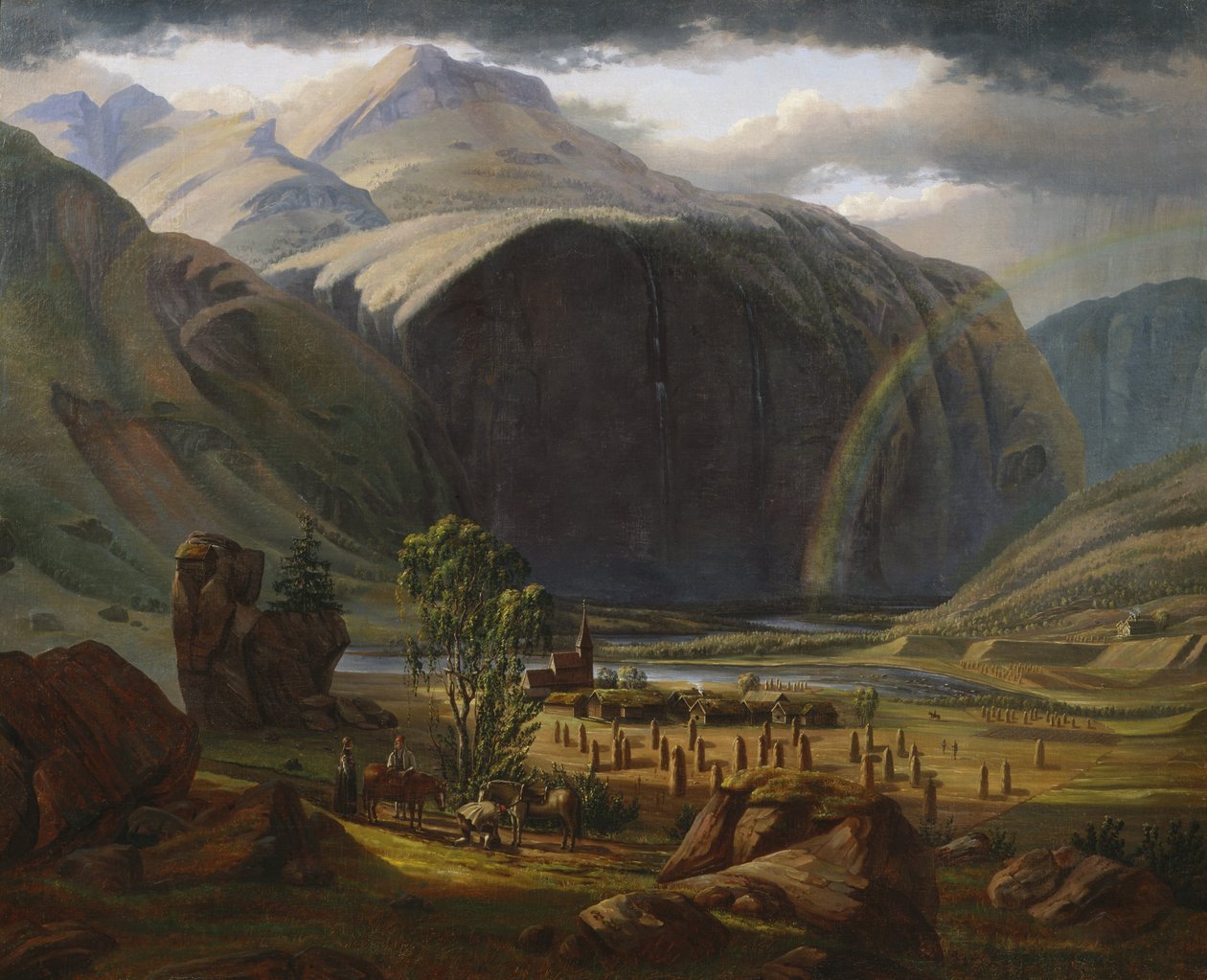 Fra Fortundalen (olje på lerret) av Knud Geelmuyden Bull