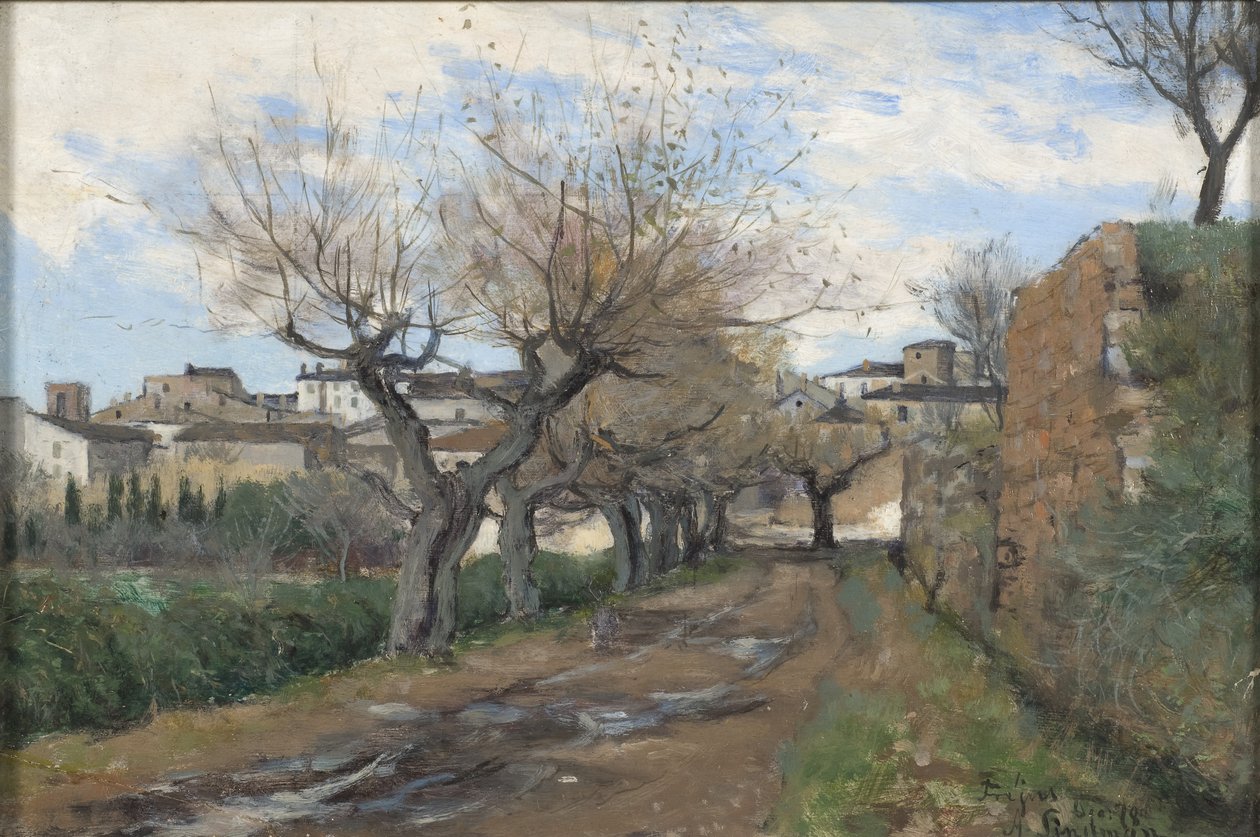 En gate i Frejus, 1878 av Knut Axel Lindman