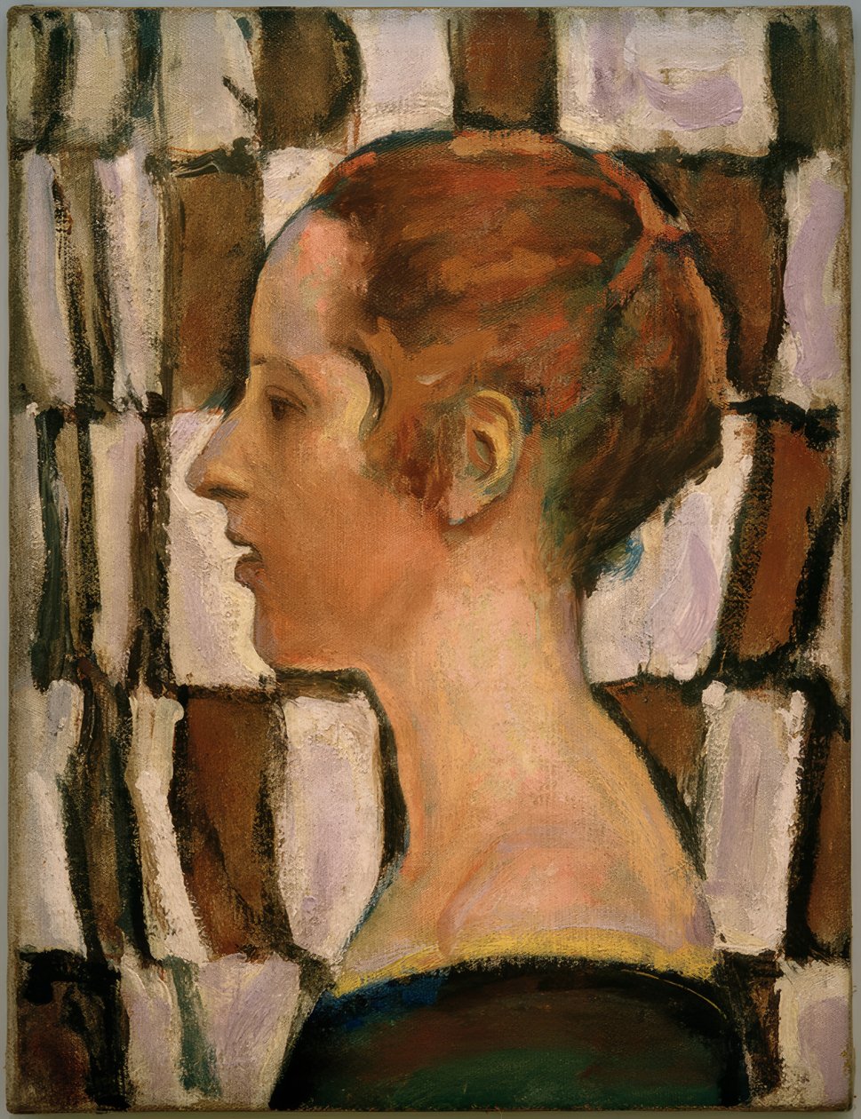 Jenteportrett i profil av Koloman Moser