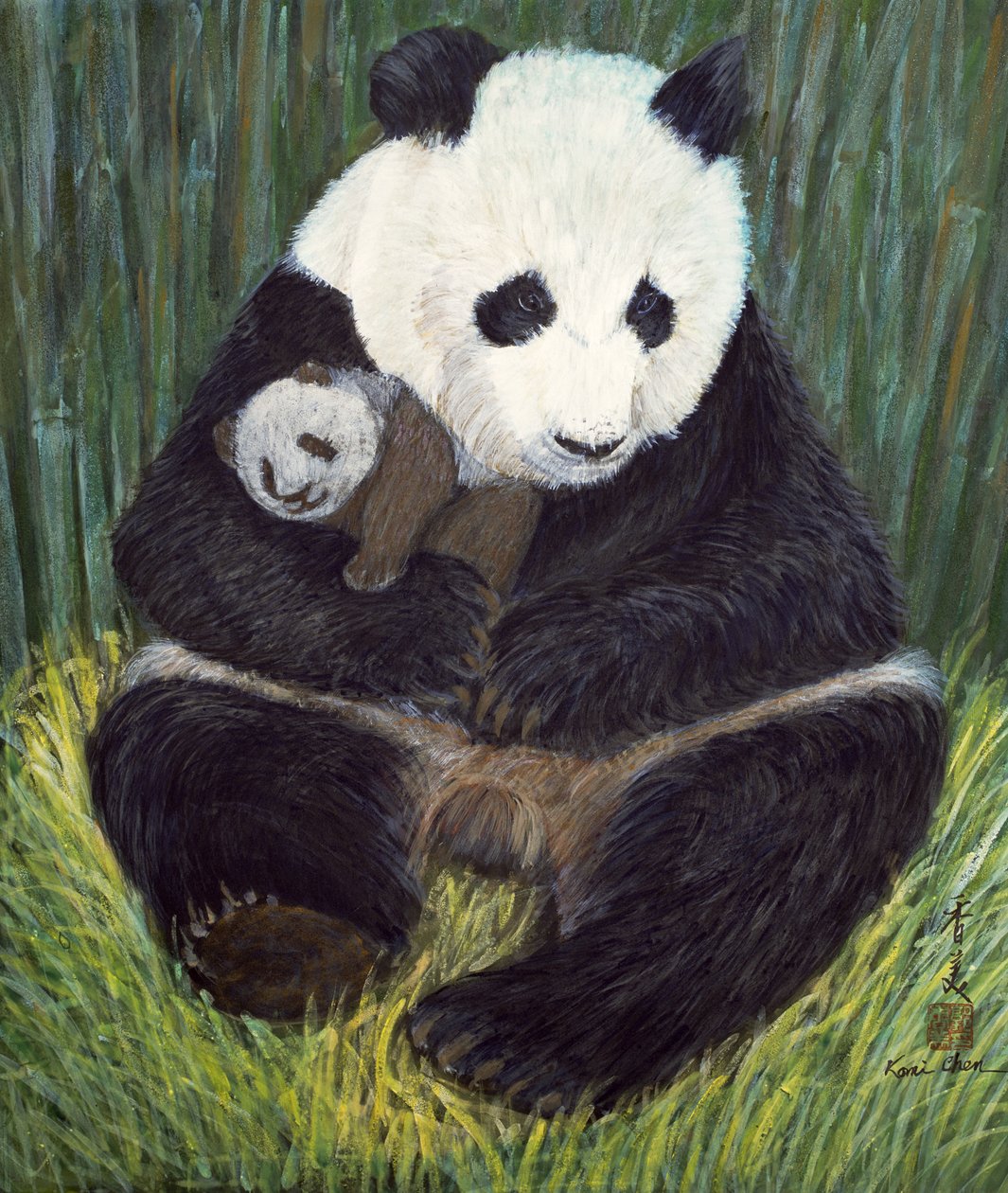 Nap Time, 2004 (gouache på silke) av Komi Chen