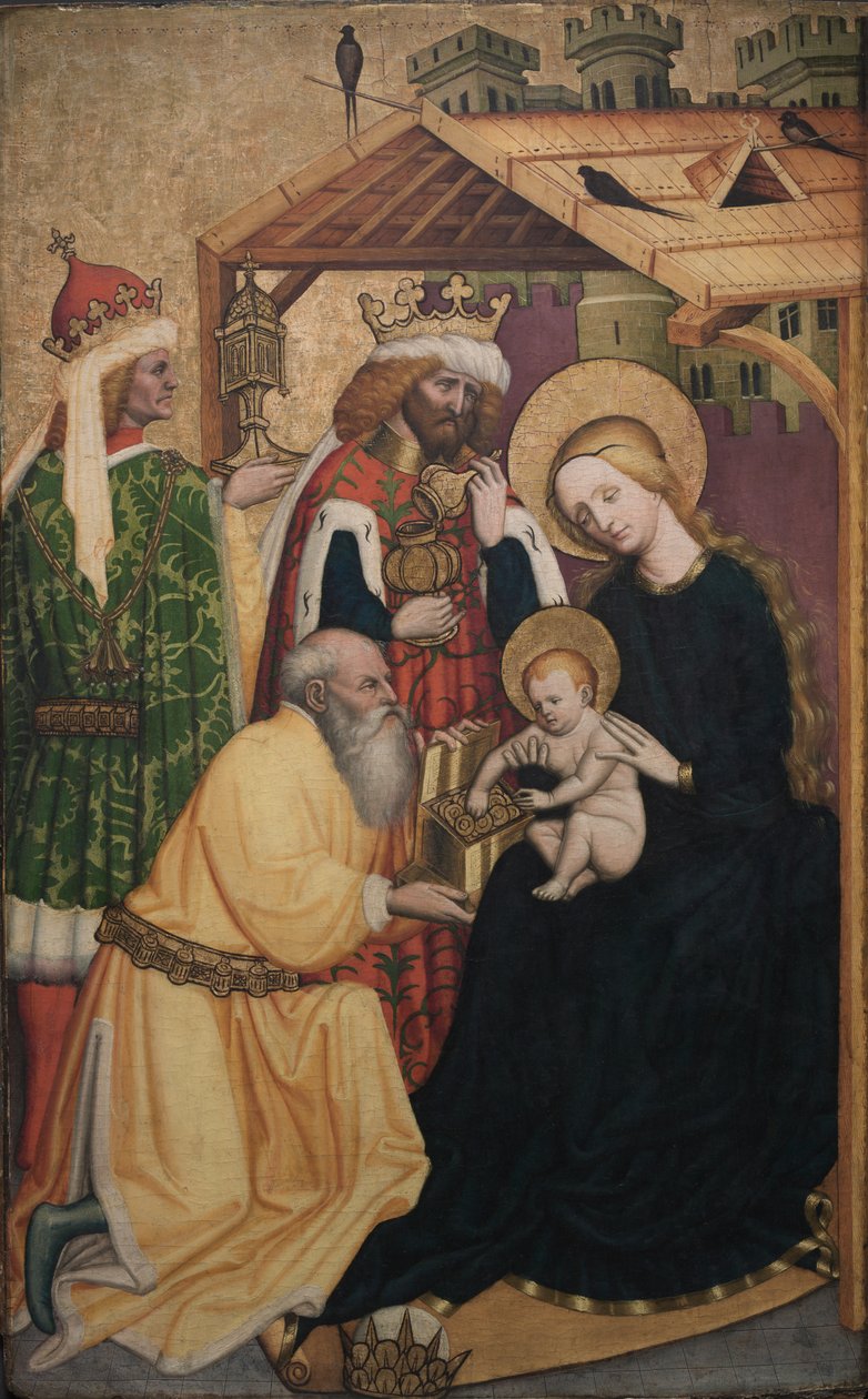Tilbedelse av magi, tidlig på 1440-tallet. av Konrad Laib