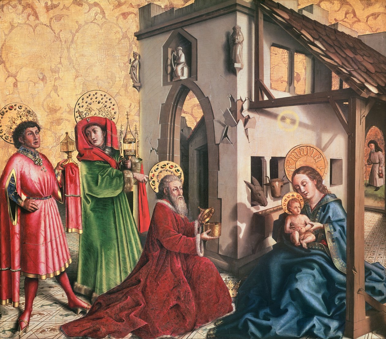 Tilbedelse av magi, ca. 1444 av Konrad Witz
