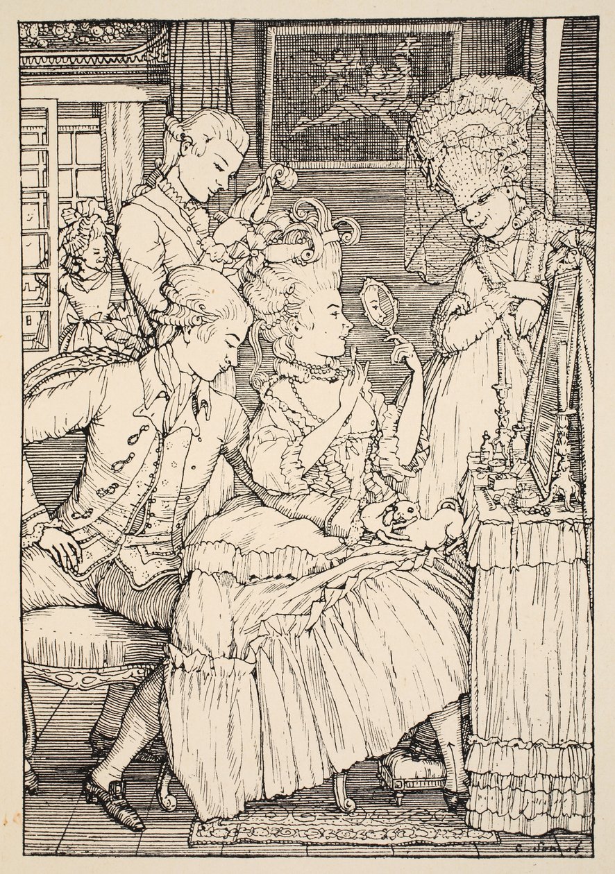Toalettet, 1918 av Konstantin Andreevic Somov