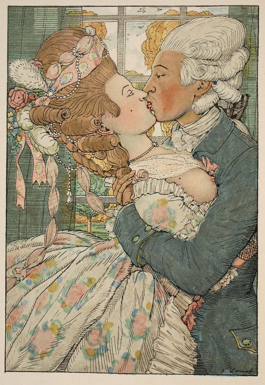 Kysset, 1918 av Konstantin Andreevic Somov