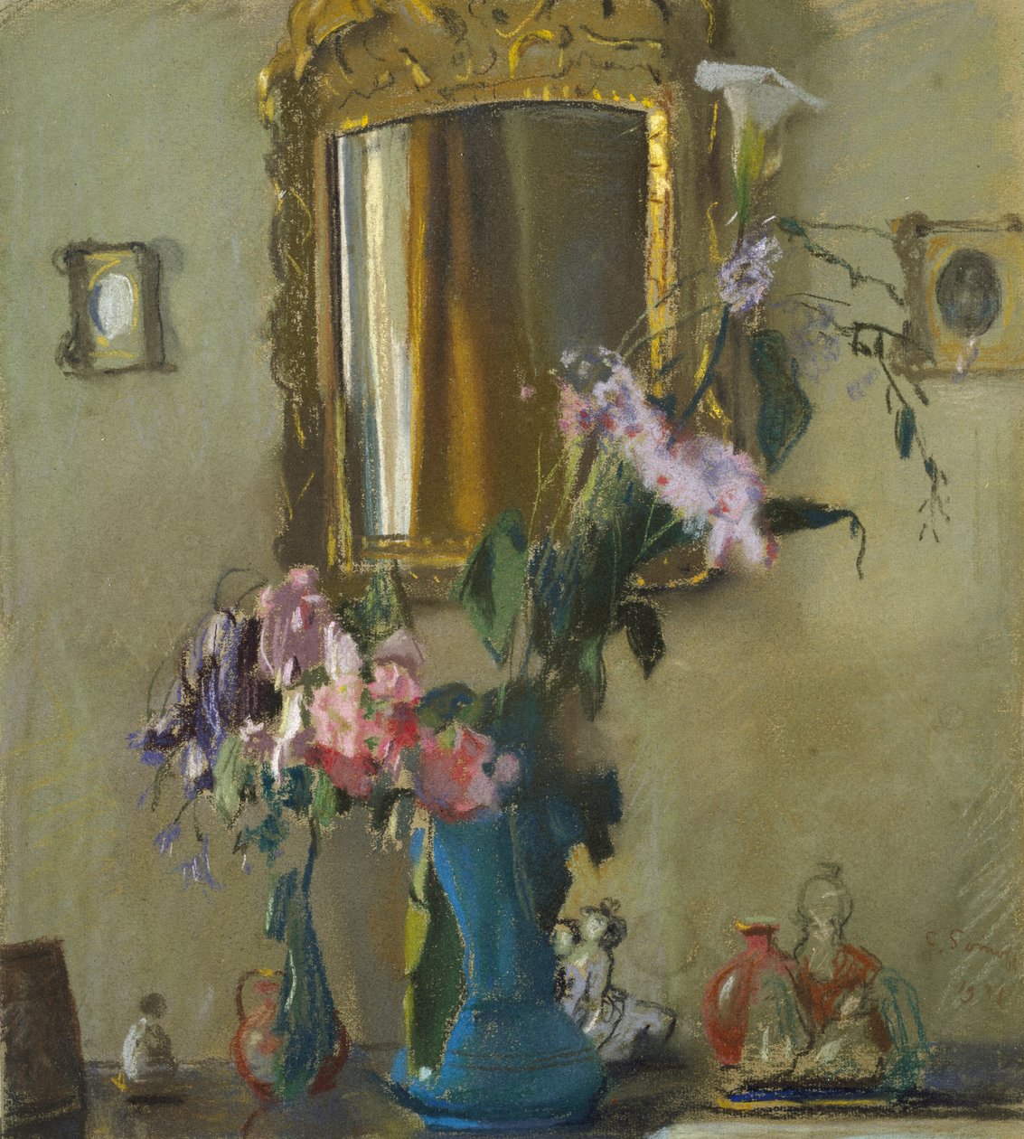 Still Life: An Interior, 1931 (pastell på papir) av Konstantin Andreevic Somov
