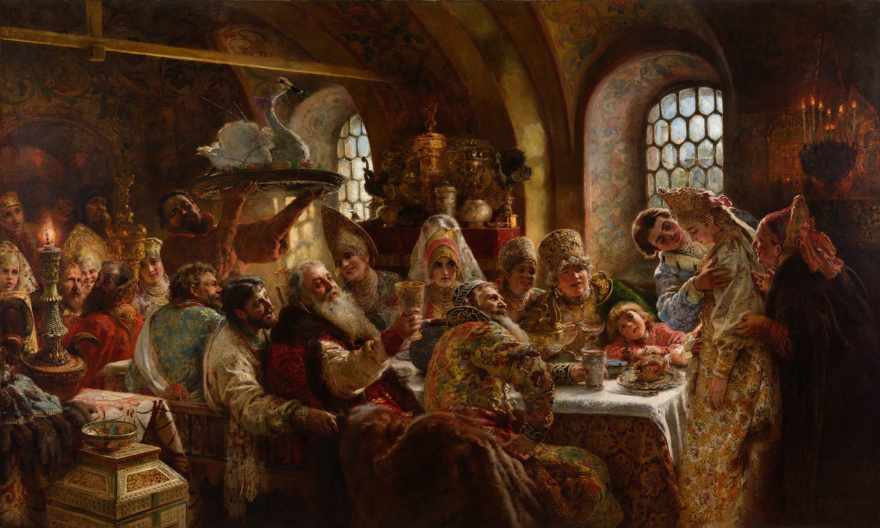 En Boyar bryllupsfest av Konstantin Egorovich Makovsky