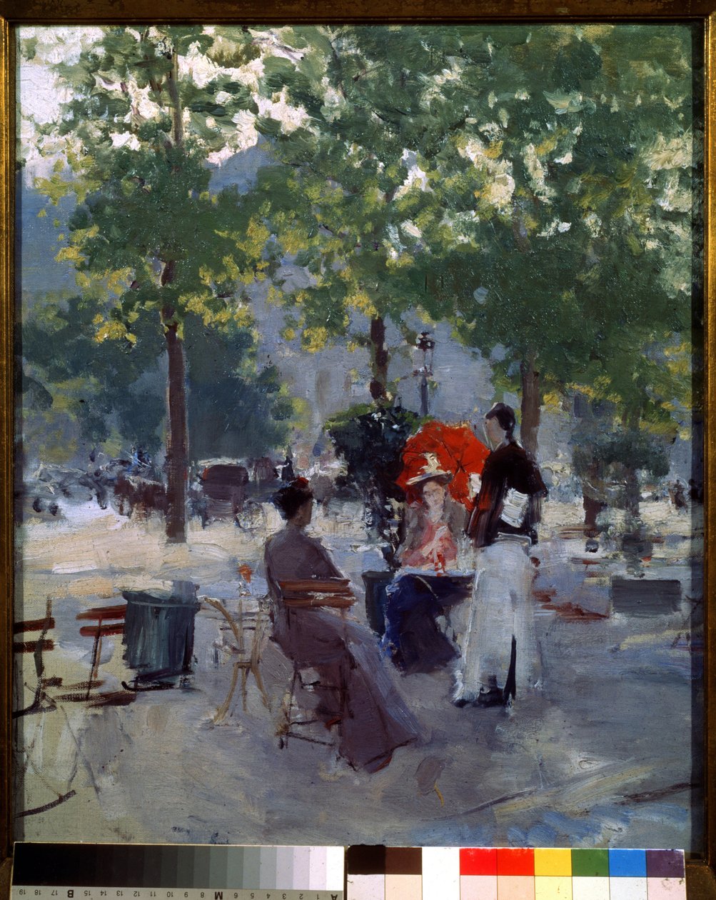 Kafé i Paris av Konstantin Alekseevich Korovin