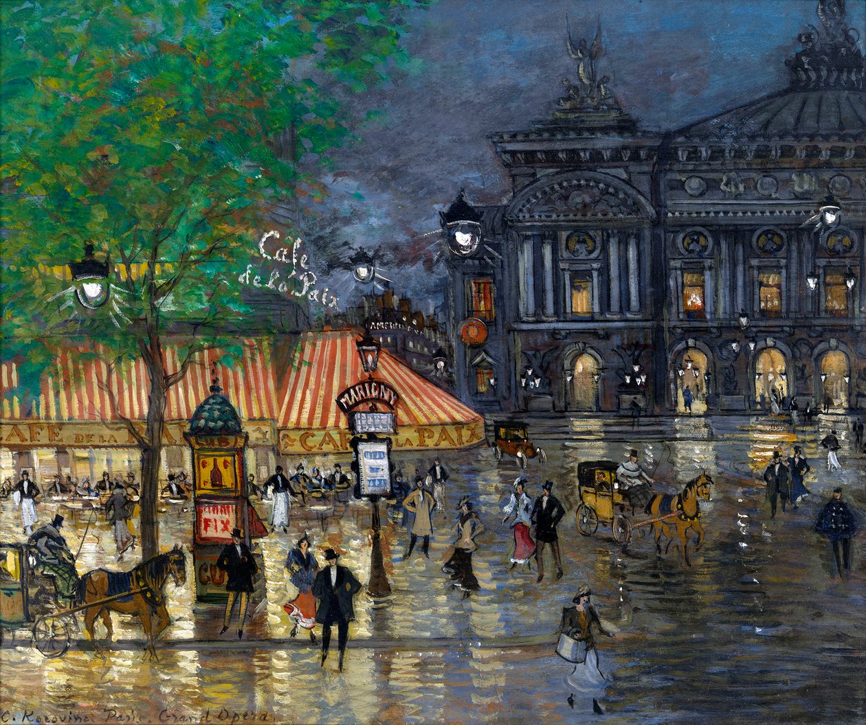 Operaplassen, Paris av Konstantin Alekseevich Korovin