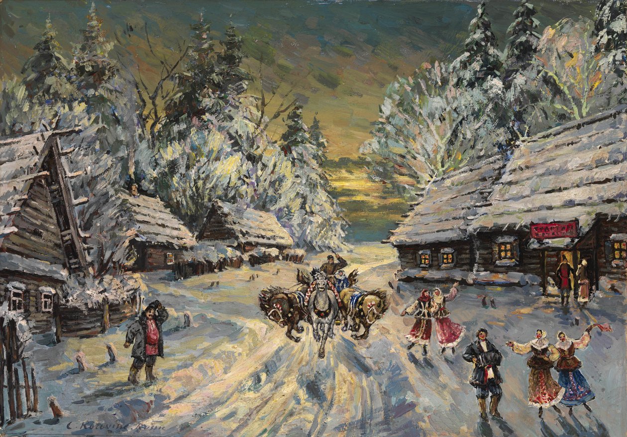 Russisk vinter av Konstantin Alekseevich Korovin