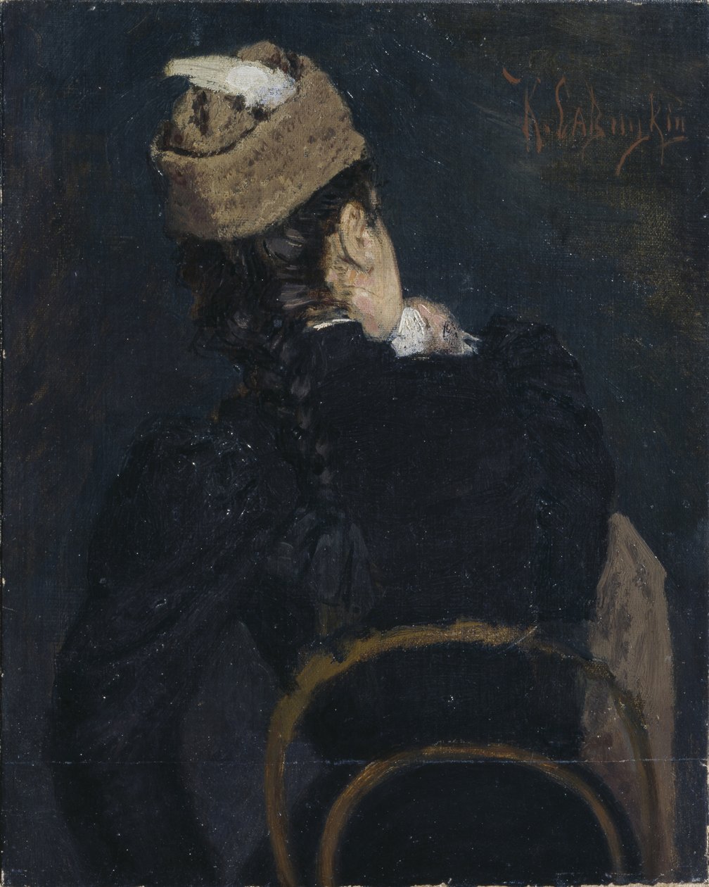 En jentestudent, 1890-tallet av Konstantin Apollonovich Savitsky