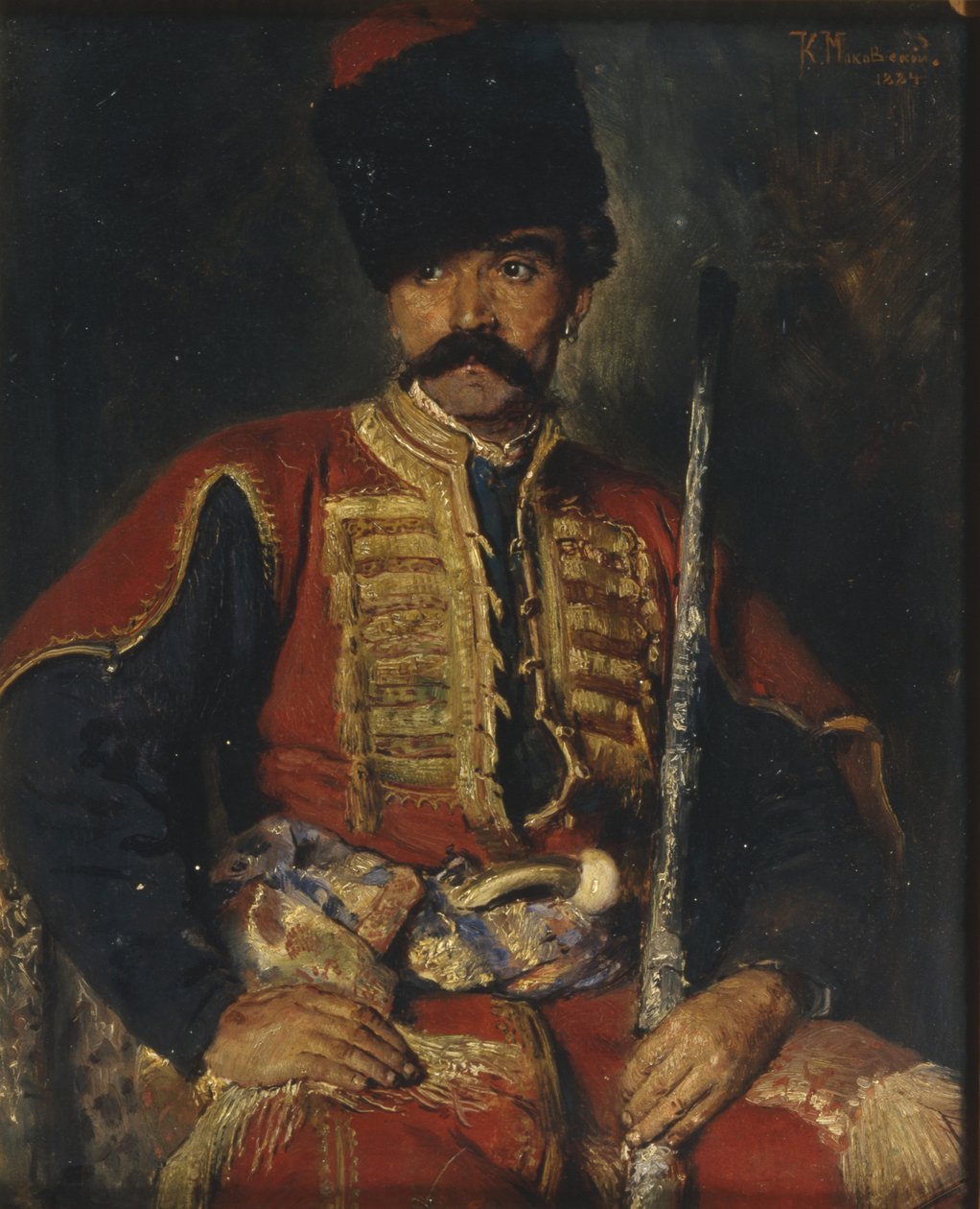 En Zaporozhiansk kosakk, 1884 av Konstantin Egorovich Makovsky