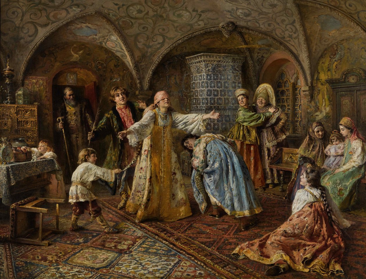 Blind manns bløff. av Konstantin Egorovich Makovsky