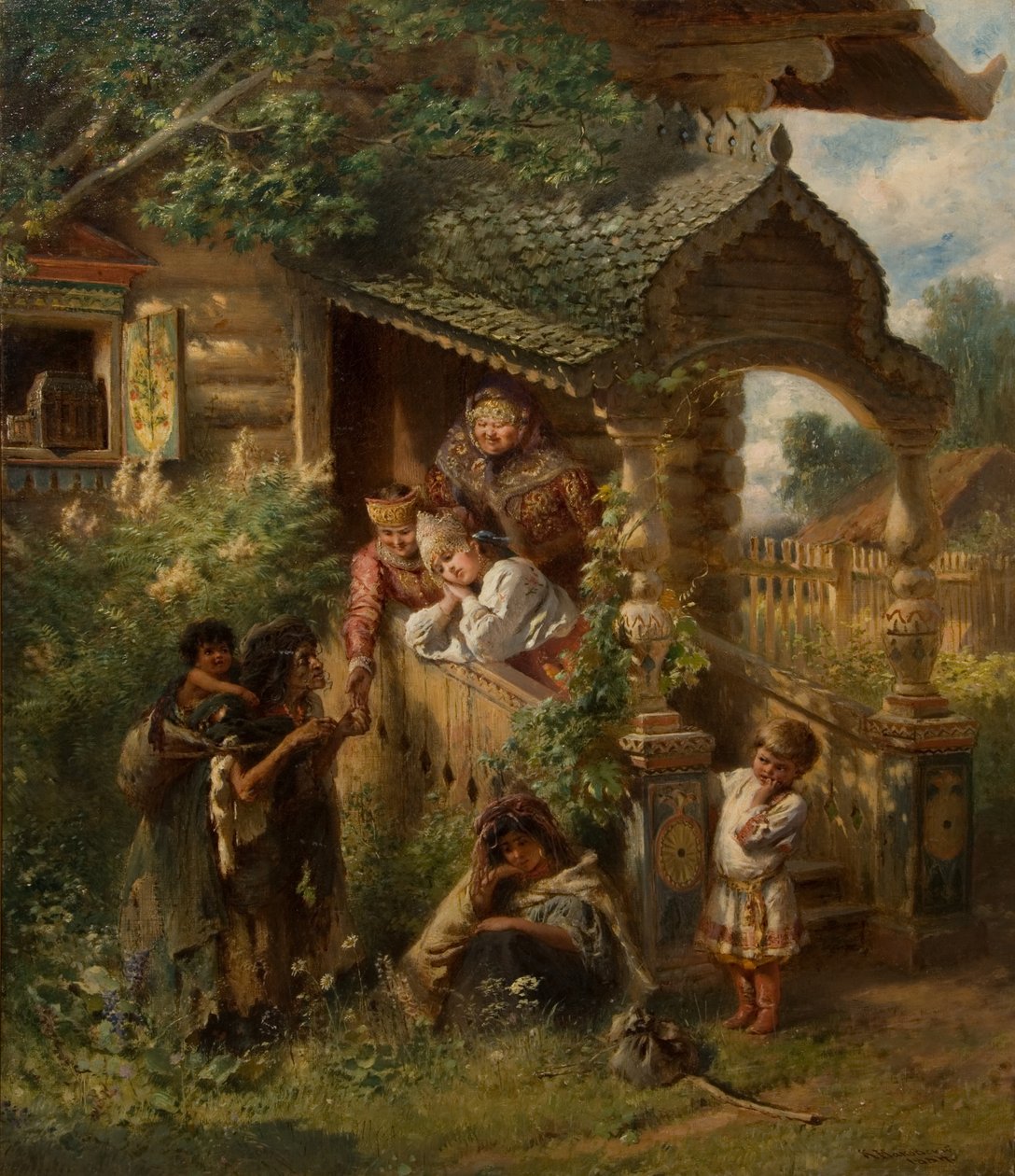 Spådom, 1884 av Konstantin Egorovich Makovsky