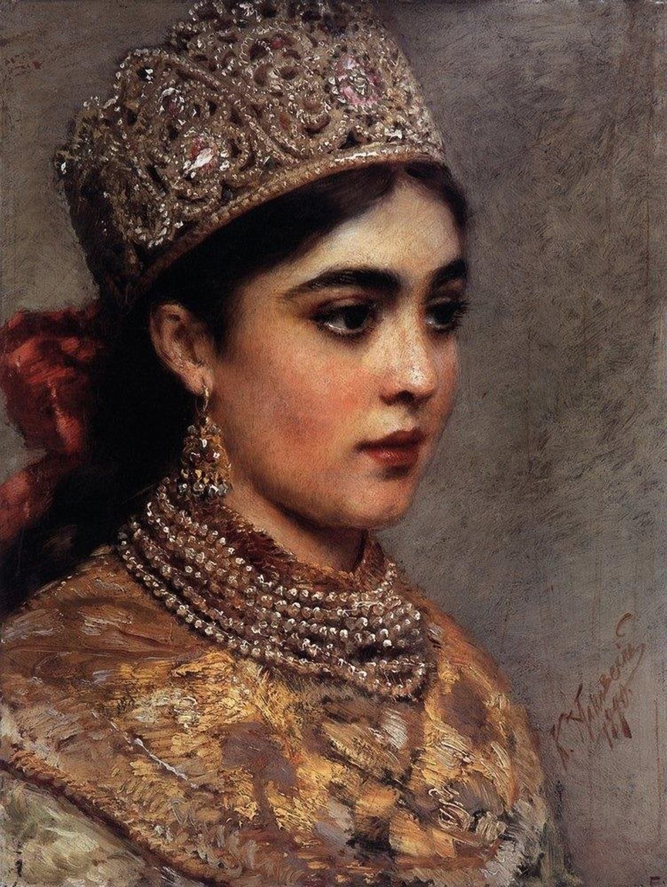 The Boyar Woman, 1890 av Konstantin Egorovich Makovsky