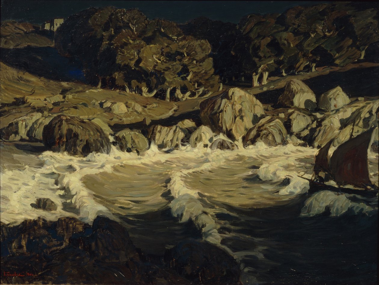 Natt til sjøs, 1903 av Konstantin Fyodorovich Bogayevsky