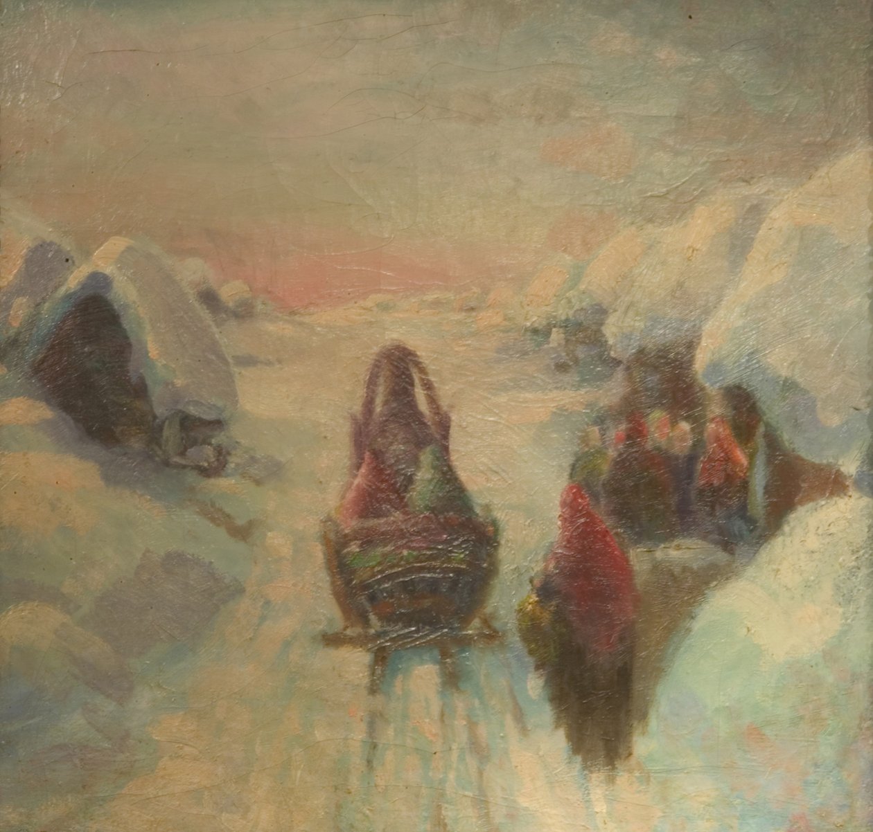 Vinter. Sledekjøring av Konstantin Konstantinovich Pervukhin