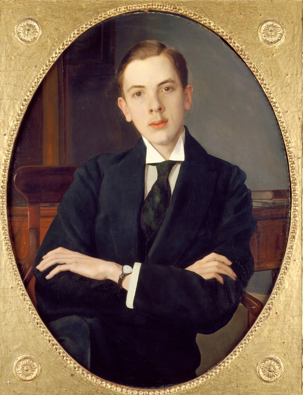 Evgenii Sergheevich Mikhailov, kunstnerens nevø, 1916 av Konstantin Somov