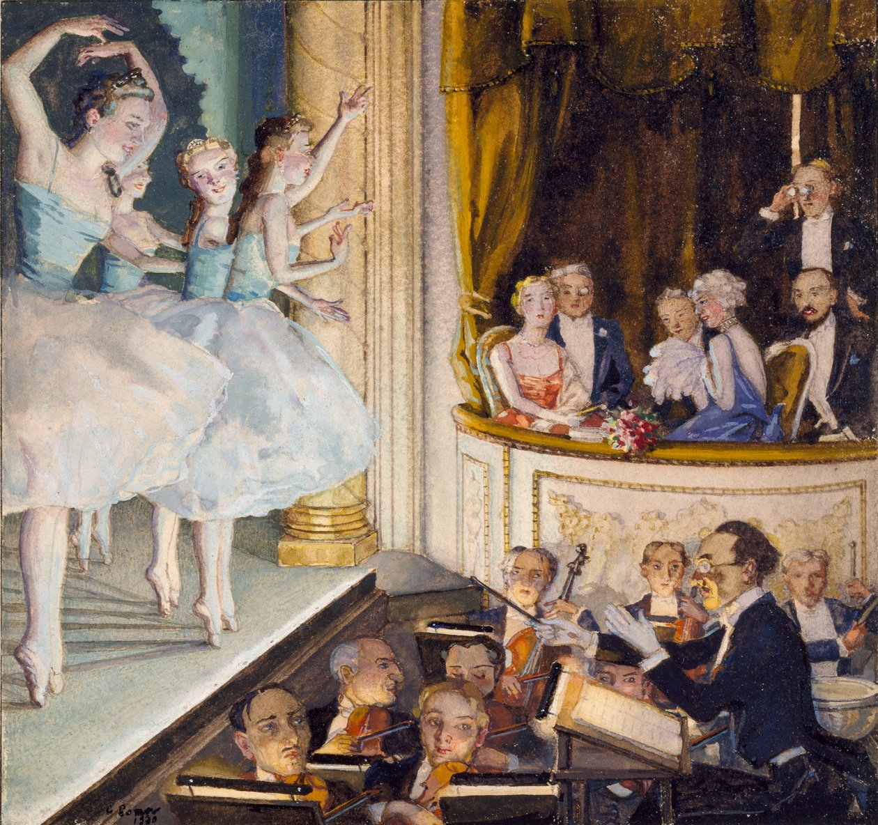 Russisk ballett, 1930 av Konstantin Somov