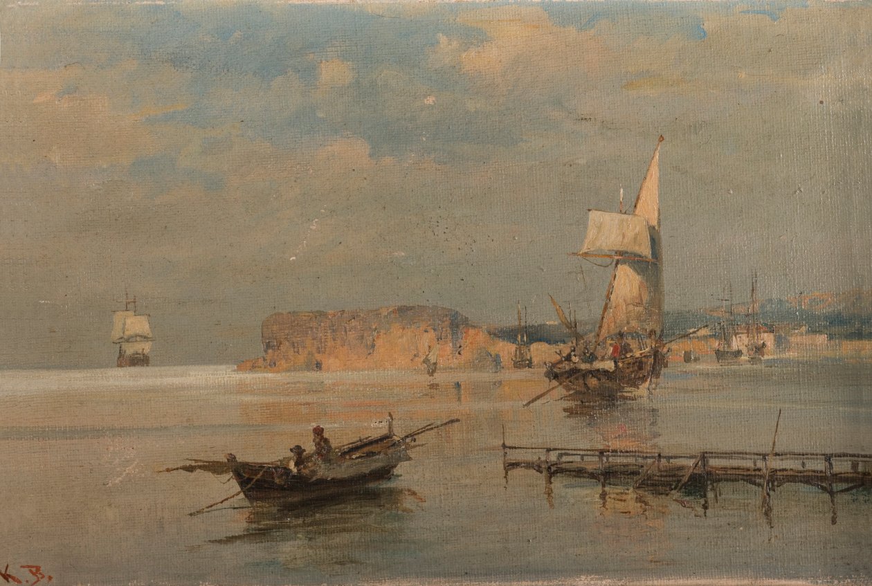 Båter i en havn av Konstantinos Volanakis