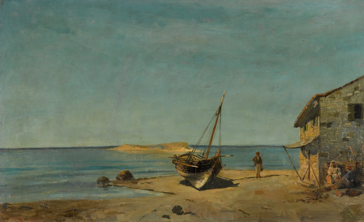 Fiskerhjemmet på stranden av Konstantinos Volanakis