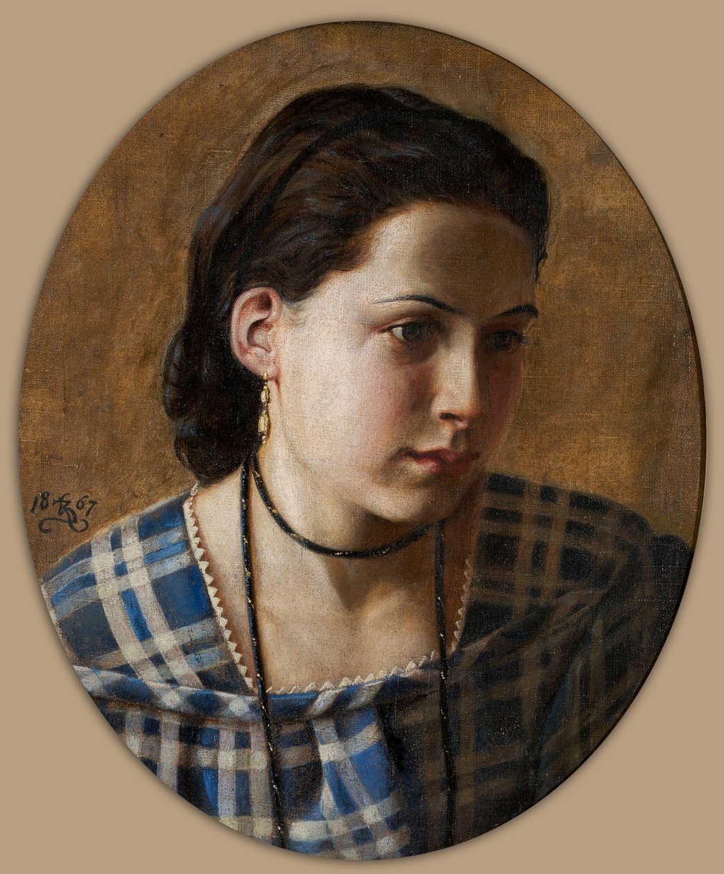 Portrett av Vilhelmine Erichsen av Kristian Zahrtmann