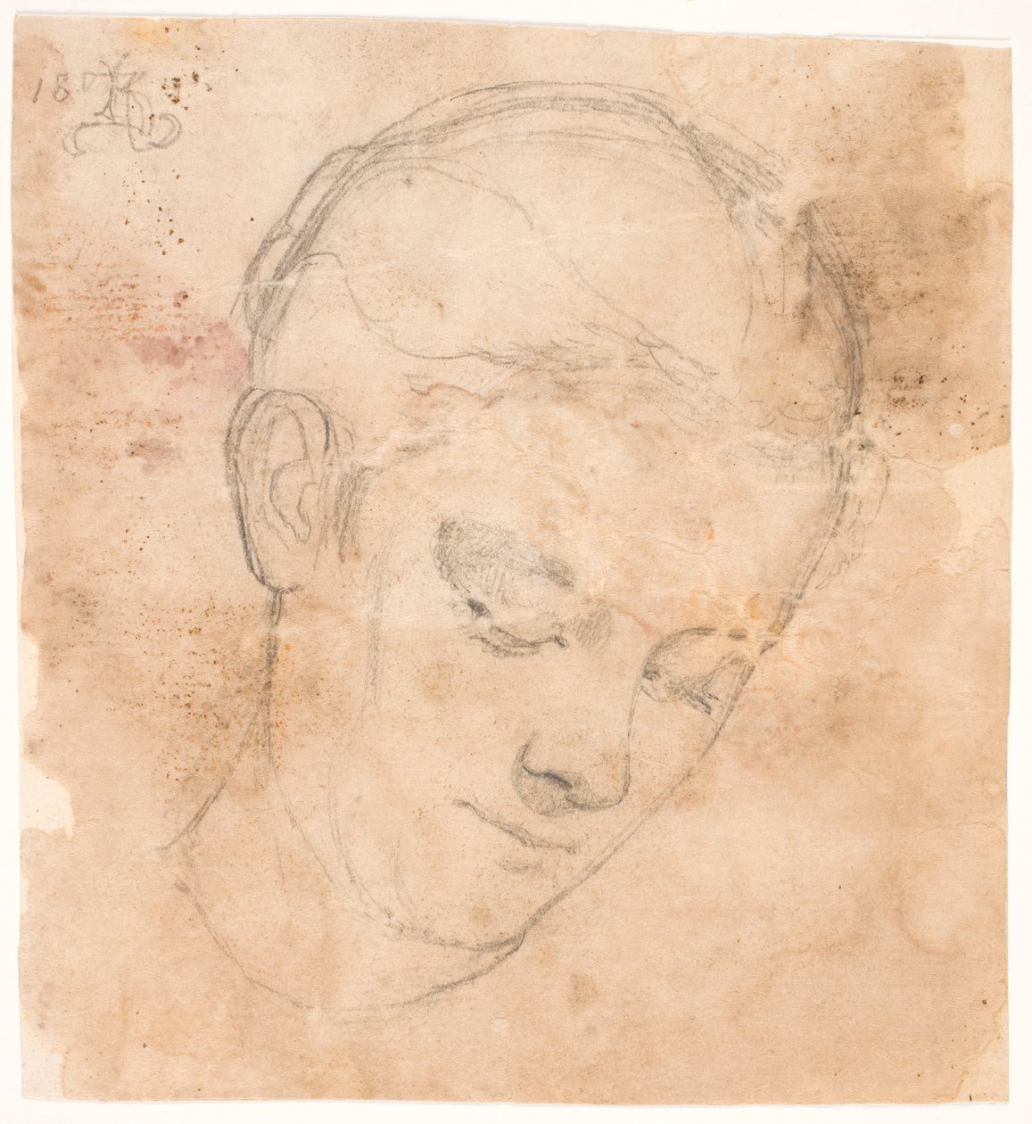 Kunstnerens søster Elizabeth. 3/4 profil til høyre av Kristian Zahrtmann