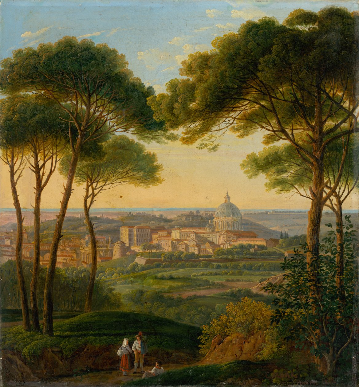 Utsikt over en italiensk by av Károly Markó the Younger