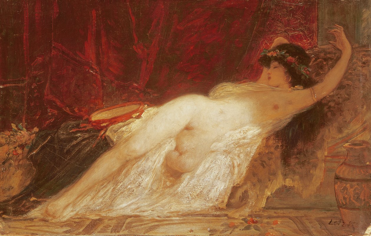 Sovende Bacchante av Károly Lotz