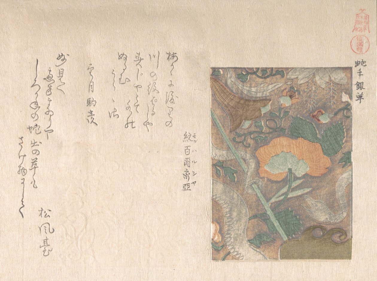 Design av importert lær, 1800-tallet. av Kubo Shunman
