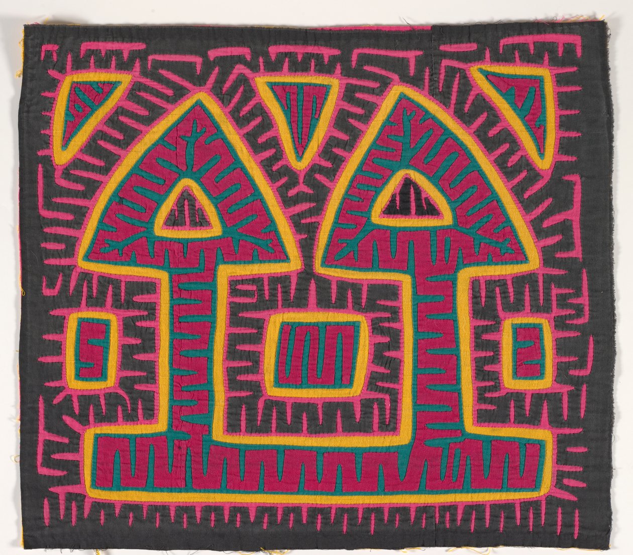 Skjortepanel (mola) (påført bomull) av Kuna Indian Culture