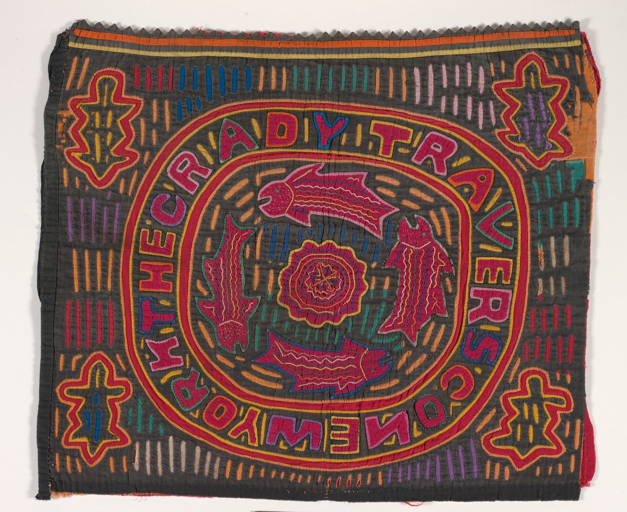 Skjortepanel (mola) (påført bomull) av Kuna Indian Culture