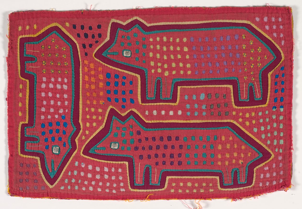 Skjortepanel (mola) (påført bomull) av Kuna Indian Culture