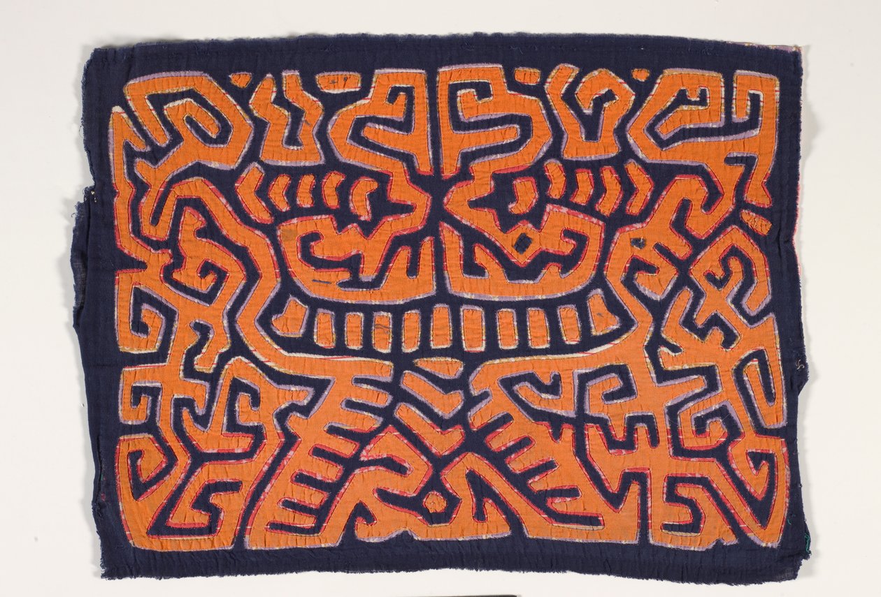 Skjortepanel (mola) (påført bomull) av Kuna Indian Culture