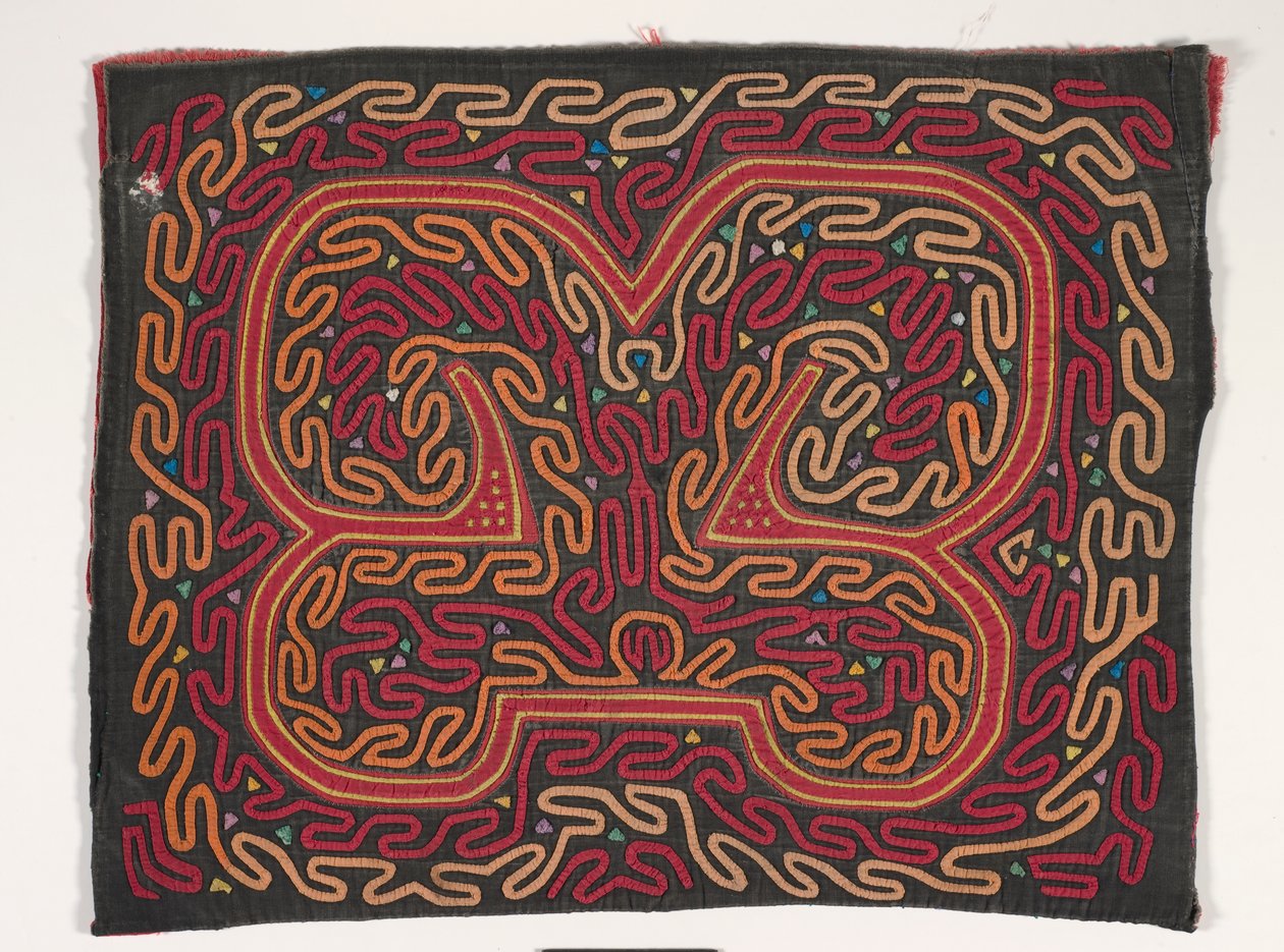 Skjortepanel (mola) (påført bomull) av Kuna Indian Culture