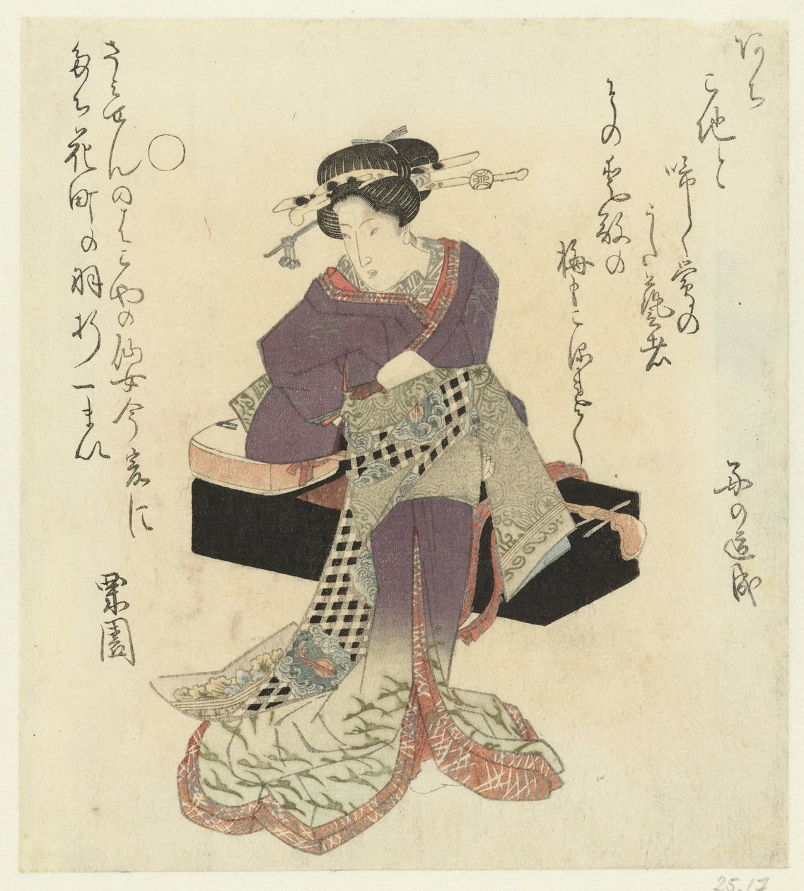 Geisha knytter beltet på seg av Kurizono