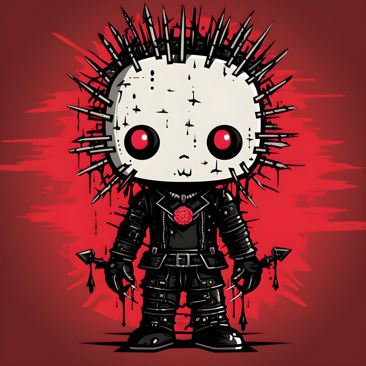 Hello Kitty als Pinhead skjortedesign 4 av Kurt Heppke